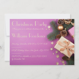 Festliche Elegante Weihnachts-Party Einladung