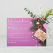 Festliche Elegante Weihnachts-Party Einladung (Stehend Vorderseite)