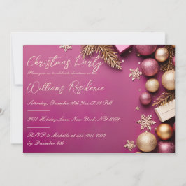 Festliche Elegante Weihnachts-Party Einladung