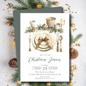 Festliche Elegante Weihnachtsabend Einladung