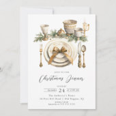 Festliche Elegante Weihnachtsabend Einladung (Vorderseite)