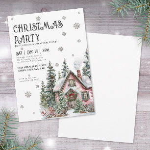 Festliche Elegante Winter-Weihnachtsfeier Einladung