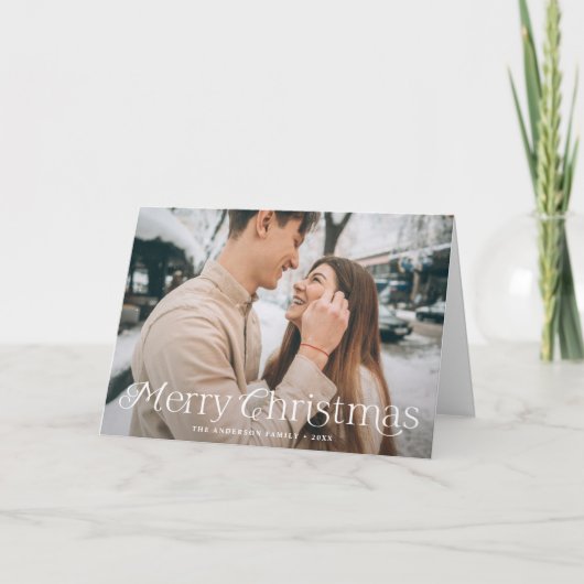 Festliche Eleganz Frohe Weihnachten Foto (Vorderseite)