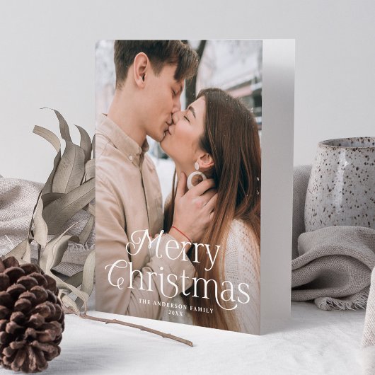 Festliche Eleganz Frohe Weihnachten Foto