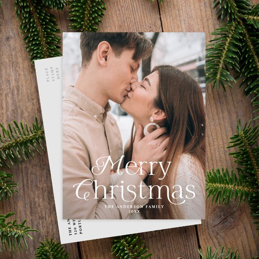 Festliche Eleganz Frohe Weihnachten Foto