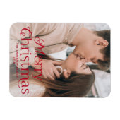 Festliche Eleganz Frohe Weihnachten Foto Magnet (Horizontal)