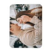 Festliche Eleganz Frohe Weihnachten Foto Magnet (Vertikal)
