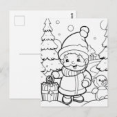 Festliche Elf-Kinder-Färbung Postkarte (Vorne/Hinten)