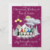 Festliche Elf Quartett Familienweihnachtswohnung Karte (Vorderseite)