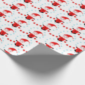 Festliche Elfen und Sternmuster Geschenkpapier (Ecke)