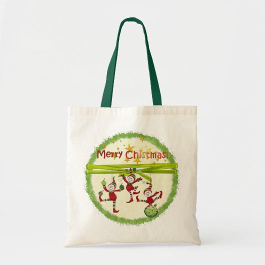 Festliche Elfen Weihnachtsgeschenke Tragetasche (Vorne)