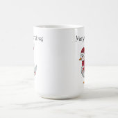 Festliche Ente mit Weihnachtsmannmütze Kaffeetasse (Mittel)