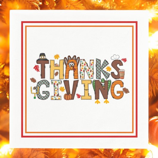 Festliche Erntedank Feste Türkei Fußball Blätter Serviette