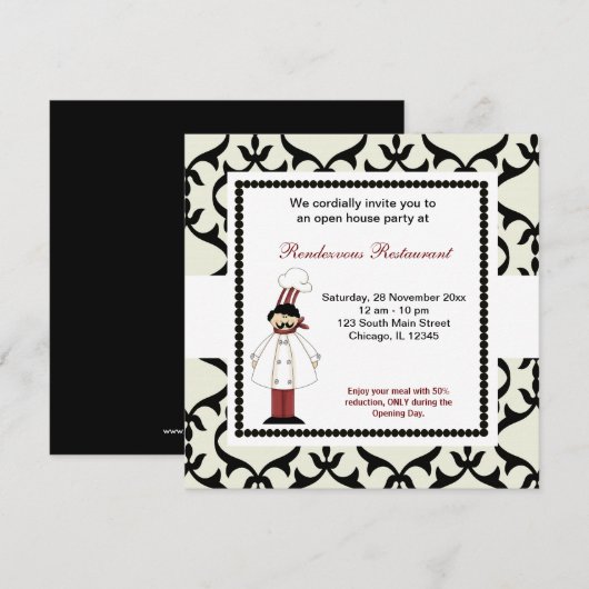 Festliche Eröffnung Einladung (Vorne/Hinten)