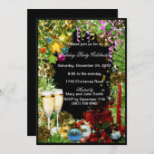 Festliche Essensgetränke Heiraten Weihnachten Part Einladung (Vorne/Hinten)