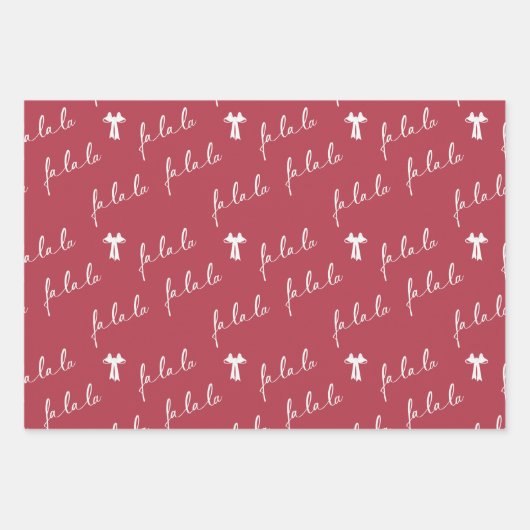 Festliche FALA Vintage Weihnachtsbaumfarm Geschenkpapier Set (Vorderseite 2)