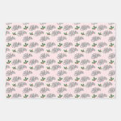 Festliche Falala Weihnachtsbaum Vintag Pink Retro Geschenkpapier Set (Vorderseite 3)