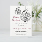 Festliche Familienfeier Weihnachts-Einladung Einladung (Stehend Vorderseite)