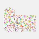 Festliche Feier farbenfrohe Confetti über Weiß Geschenkschachtel (Ungefaltet)