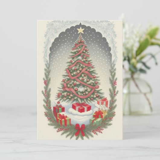 Festliche Feier Feiertagskarte (Stehend Vorderseite)