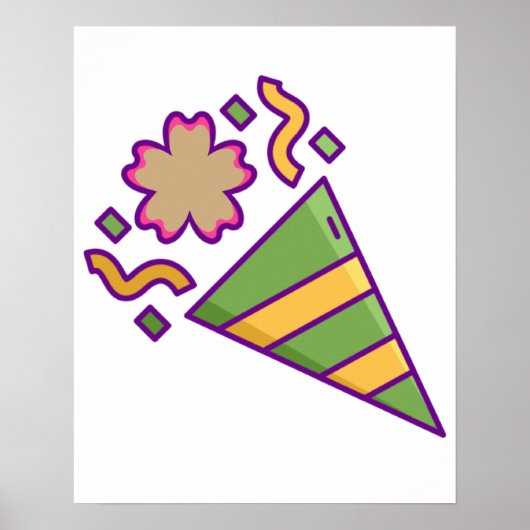 Festliche Feier-Ikonen-Vektorgrafik Poster (Vorne)