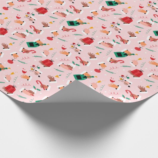 Festliche Feiertage - Muster für Feiertage Geschenkpapier (Ecke)