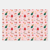 Festliche Feiertage - Muster für Feiertage Geschenkpapier Set (Vorderseite)