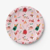 Festliche Feiertage - Muster für Feiertage Pappteller (Vorderseite)