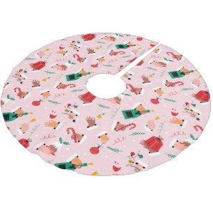 Festliche Feiertage - Muster für Feiertage Polyester Weihnachtsbaumdecke