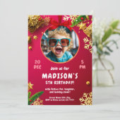 Festliche Feiertage Thema Kindergeburtstag Party Einladung (Stehend Vorderseite)