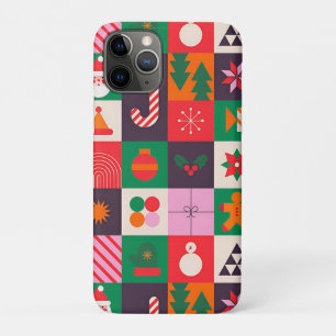 Festliche Feiertags-Icon-Raster ✨ Farbige Weihnach Case-Mate iPhone Hülle