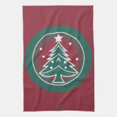 Festliche Feste: Ein Weihnachtsgenuss Geschirrtuch (Vertikal)
