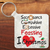 Festliche Festlichkeiten - I Liebe Weihnachten Schlüsselanhänger (Vorderseite)