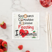 Festliche Festlichkeiten - I LIEBE Weihnachten Serviette (Beispiel)