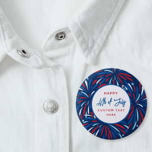 Festliche Feuerwerke Custom 4. Juli Party Button