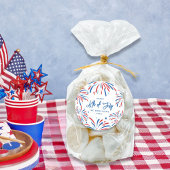 Festliche Feuerwerke Custom 4. Juli Party Runder Aufkleber