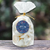 Festliche Feuerwerke Custom 4. Juli Party Runder Aufkleber