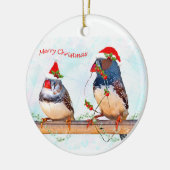 Festliche Finken Keramik Ornament (Links)
