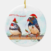 Festliche Finken Keramik Ornament (Hinten)
