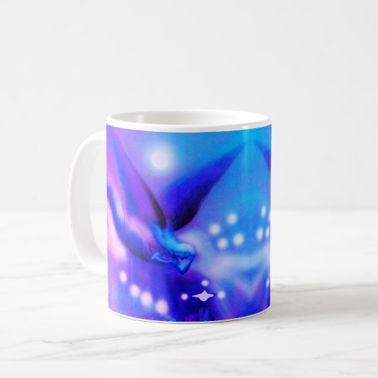 Festliche Fliegengel Kaffeetasse (Vorderseite Links)