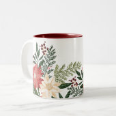 festliche Flora botanische Eleganz Zweifarbige Tasse (Vorderseite Links)