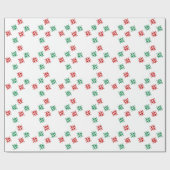 Festliche Flugzeug-Schneeflocken Geschenkpapier (Flach)