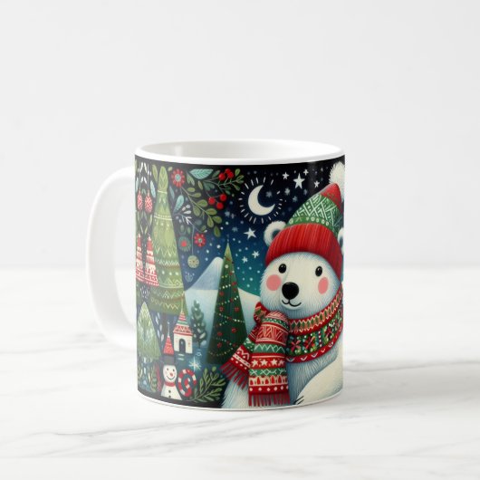 Festliche Folklore Weihnachten Kaffeetasse (Vorderseite Links)