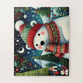 Festliche Folklore Weihnachten Puzzle (Vertikal)