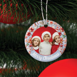 Festliche Freude: Weihnachts-Cookie Wonderland Fot Keramik Ornament