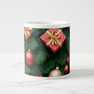 "Festliche Freude — Weihnachtszauber in Rot und Go Jumbo-Tasse