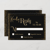 Festliche Freundliche Antwort Imitate Gold Confett (Vorne/Hinten)