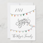 Festliche Frohe Festtage Weihnachtslicht Foto Feiertagskarte (Vorderseite)