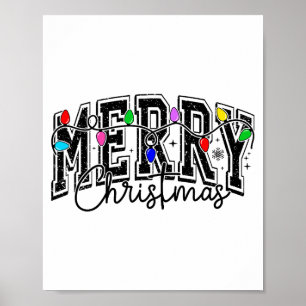 Festliche Frohe und helle Weihnachtslichter Poster