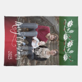 Festliche frohe Weihnachten mit DIY Foto Geschirrtuch (Horizontal)